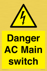 Danger AC Main switch 